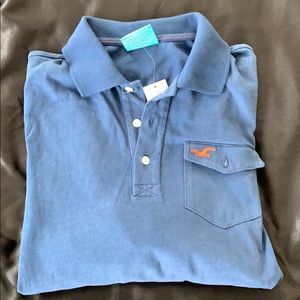 Hollister long sleeve polo style shirt